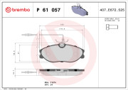 P 61 057 Sada brzdových platničiek kotúčovej brzdy PRIME LINE BREMBO