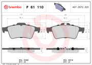 P 61 110 Sada brzdových platničiek kotúčovej brzdy PRIME LINE BREMBO