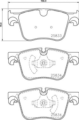 P 61 127 Sada brzdových platničiek kotúčovej brzdy PRIME LINE BREMBO