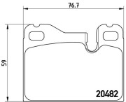 P 65 003 Sada brzdových platničiek kotúčovej brzdy PRIME LINE BREMBO