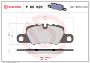 P 65 020 Sada brzdových platničiek kotúčovej brzdy PRIME LINE BREMBO