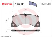 P 65 021 Sada brzdových platničiek kotúčovej brzdy PRIME LINE BREMBO