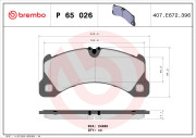 P 65 026 Sada brzdových platničiek kotúčovej brzdy PRIME LINE BREMBO