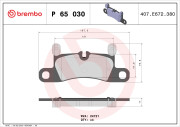 P 65 030 Sada brzdových platničiek kotúčovej brzdy PRIME LINE BREMBO