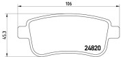 P 68 041 Sada brzdových platničiek kotúčovej brzdy PRIME LINE BREMBO