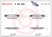 P 68 059X Sada brzdových platničiek kotúčovej brzdy XTRA LINE BREMBO