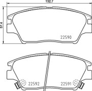 P 77 001 Sada brzdových platničiek kotúčovej brzdy PRIME LINE BREMBO