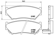 P 79 008 Sada brzdových platničiek kotúčovej brzdy PRIME LINE BREMBO