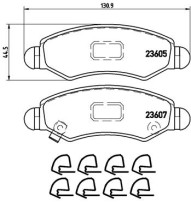 P 79 015 Sada brzdových platničiek kotúčovej brzdy PRIME LINE BREMBO