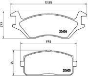 P 83 004 Sada brzdových platničiek kotúčovej brzdy PRIME LINE BREMBO