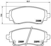 P 83 042 Sada brzdových platničiek kotúčovej brzdy PRIME LINE BREMBO