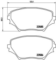 P 83 055 Sada brzdových platničiek kotúčovej brzdy PRIME LINE BREMBO