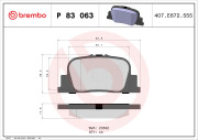 P 83 063 Sada brzdových platničiek kotúčovej brzdy PRIME LINE BREMBO