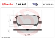 P 83 068 Sada brzdových platničiek kotúčovej brzdy PRIME LINE BREMBO