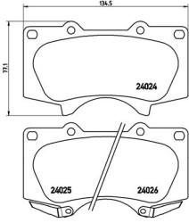 P 83 102 Sada brzdových platničiek kotúčovej brzdy PRIME LINE BREMBO