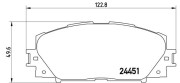 P 83 106 Sada brzdových platničiek kotúčovej brzdy PRIME LINE BREMBO