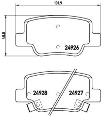 P 83 114 Sada brzdových platničiek kotúčovej brzdy PRIME LINE BREMBO