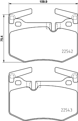 P 83 164 Sada brzdových platničiek kotúčovej brzdy BREMBO