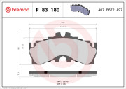 P 83 180 Sada brzdových platničiek kotúčovej brzdy PRIME LINE BREMBO