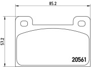 P 85 006 Sada brzdových platničiek kotúčovej brzdy PRIME LINE BREMBO