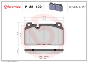 P 85 122 Sada brzdových platničiek kotúčovej brzdy PRIME LINE BREMBO