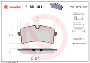 P 85 151 Sada brzdových platničiek kotúčovej brzdy PRIME LINE BREMBO