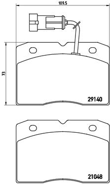 P A6 020 Sada brzdových platničiek kotúčovej brzdy PRIME LINE BREMBO