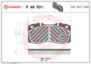 P A6 031 Sada brzdových platničiek kotúčovej brzdy PRIME LINE BREMBO