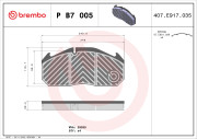 P B7 005 Sada brzdových platničiek kotúčovej brzdy PRIME LINE BREMBO