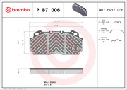 P B7 006 Sada brzdových platničiek kotúčovej brzdy PRIME LINE BREMBO