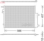 DCN06017 Kondenzátor klimatizácie DENSO
