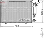 DCN10052 Kondenzátor klimatizácie DENSO