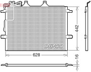 DCN17018 Kondenzátor klimatizácie DENSO