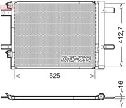 DCN21022 Kondenzátor klimatizácie DENSO