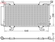 DCN36004 Kondenzátor klimatizácie DENSO