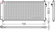 DCN40026 Kondenzátor klimatizácie DENSO