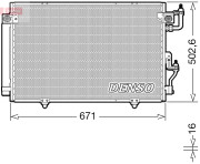 DCN45008 Kondenzátor klimatizácie DENSO