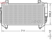 DCN45011 Kondenzátor klimatizácie DENSO