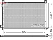 DCN46036 Kondenzátor klimatizácie DENSO