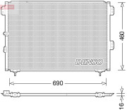 DCN50033 Kondenzátor klimatizácie DENSO