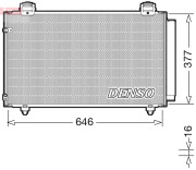 DCN50043 Kondenzátor klimatizácie DENSO