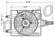 DER01010 Ventilátor chladenia motora DENSO