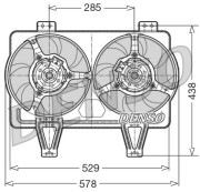 DER01016 Ventilátor chladenia motora DENSO