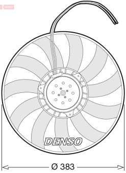 DER02007 Ventilátor chladenia motora DENSO