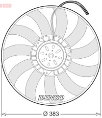 DER02009 Ventilátor chladenia motora DENSO