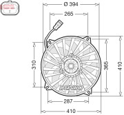 DER07012 Ventilátor chladenia motora DENSO