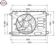 DER10010 Ventilátor chladenia motora DENSO