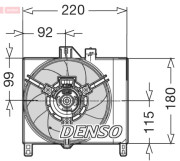 DER16003 Ventilátor chladenia motora DENSO