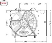 DER21024 Ventilátor chladenia motora DENSO
