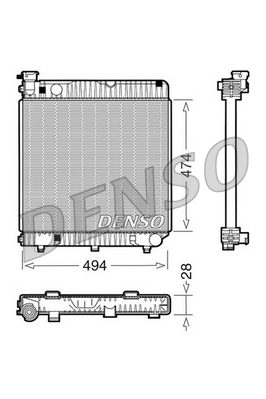 DRM17001 Chladič motora DENSO